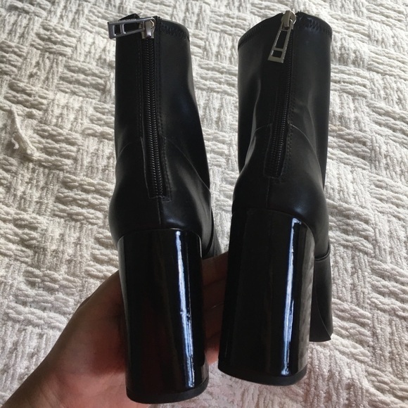 Charles David Trudy Mid Square Toe Bootie Black 10 - Picture 3 of 10